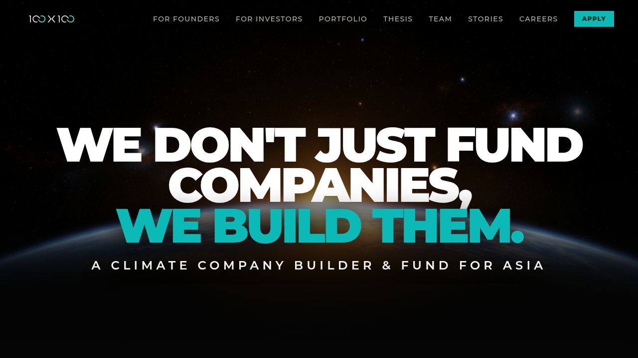 100x100 Raises $100M Fund II to Build 50 Climate Startups in SEA & India
